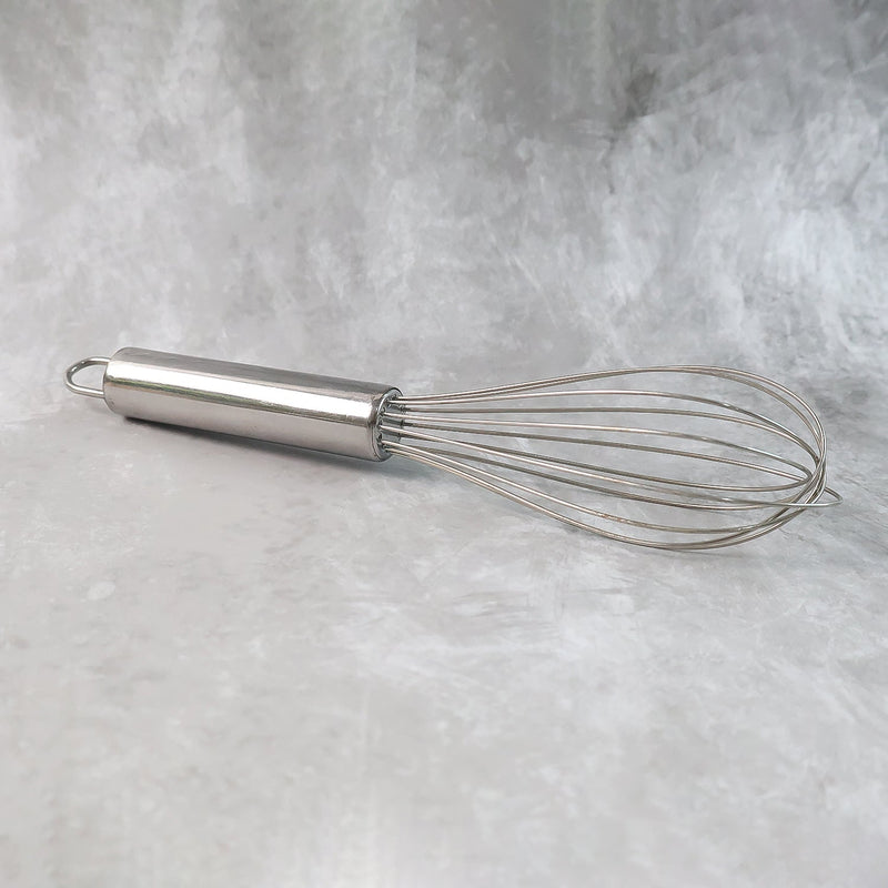 Multi-purpose small stainless steel whisk with ergonomic handle
