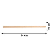 Size comparison of eco-friendly wooden stir sticks for coffee