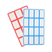 Label stickers applied on jars for home and office organization