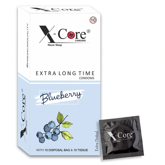 X-Core Extra Dotted Condom (10 Units) - Strawberry