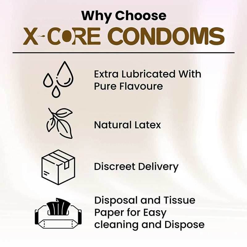 X-Core Extra Dotted Condom (03 Units) - Orange