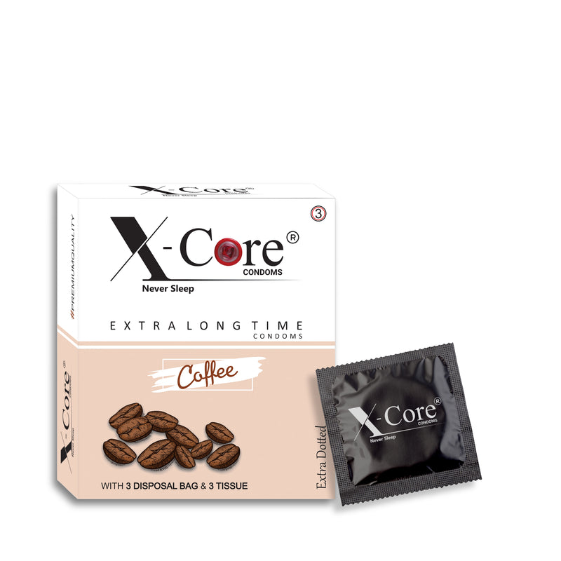 X-Core Extra Dotted Condom (03 Units) - Orange