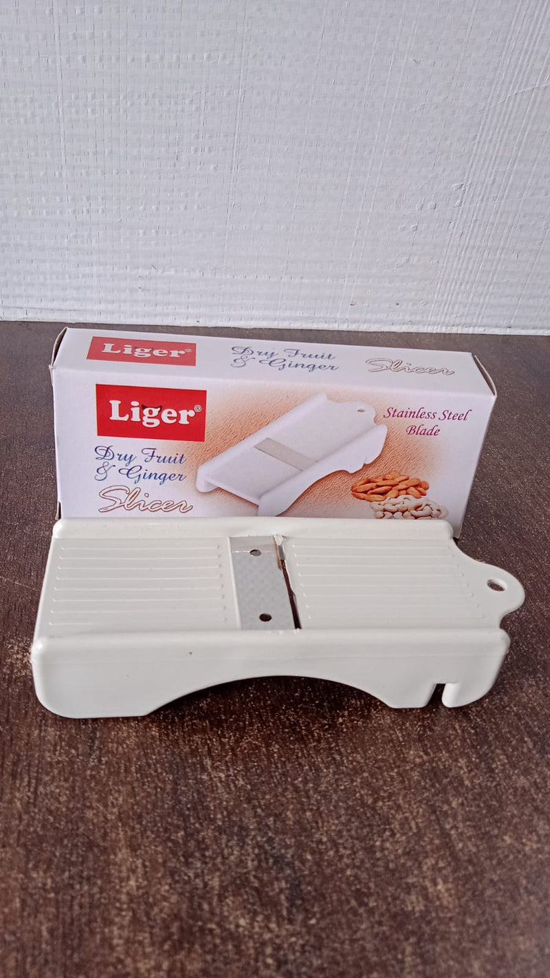 Dry fruit slicer by Liger featuring sharp stainless steel blade for kitchen