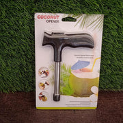 Coconut opener tool designed for efficient drilling into coconuts.