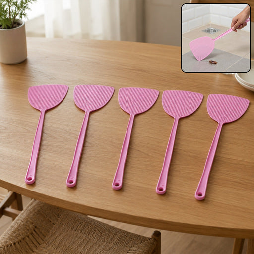 Plastic fly swatter with long handle for household pest control