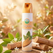 Sandalwood air freshener in compact spray bottle