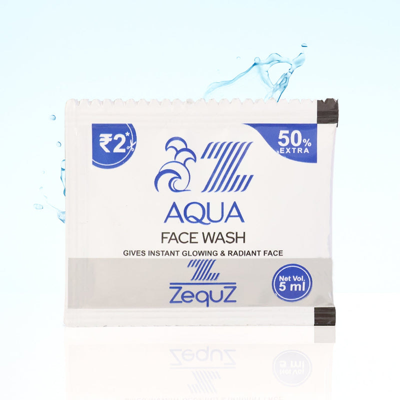 Refreshing Zequz Aqua Face Wash with lightweight formula for daily cleansing.