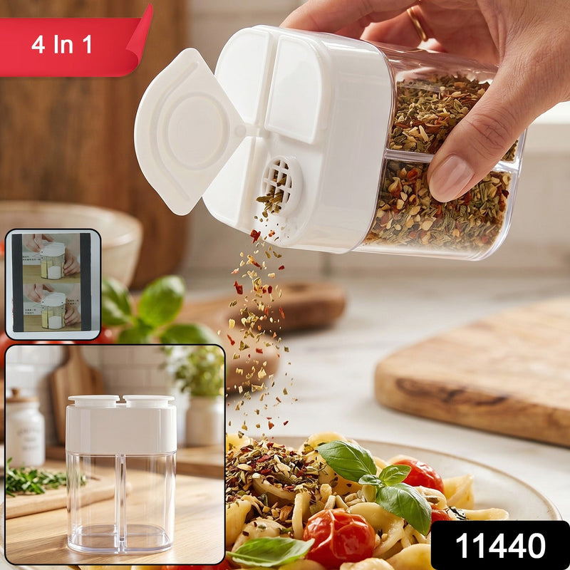 Kitchen spice storage jar with easy pour lid