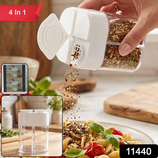 Kitchen spice storage jar with easy pour lid