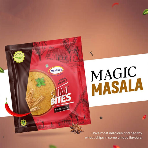 Maniarr's Masala Khakhra in a bowl, showcasing its crispy texture and spicy seasoning.