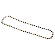 Stylish gold accented black bead chain necklace for ethnic wear