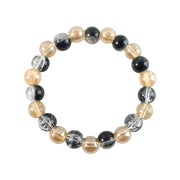 Stretchable Dual-Tone Crystal Beaded Bracelet displayed against neutral background