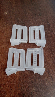 Diagram showing how to easily adjust and install the refrigerator drawer dividers.