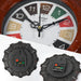 4918 Wooden Look Designer Wall Clock Plastic Decorative Latest Wall Clock Battery Operated Round Easy to Read for Room/Home/Kitchen/Bedroom/Office/School 