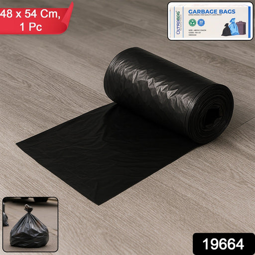 Close-up of durable garbage bag roll