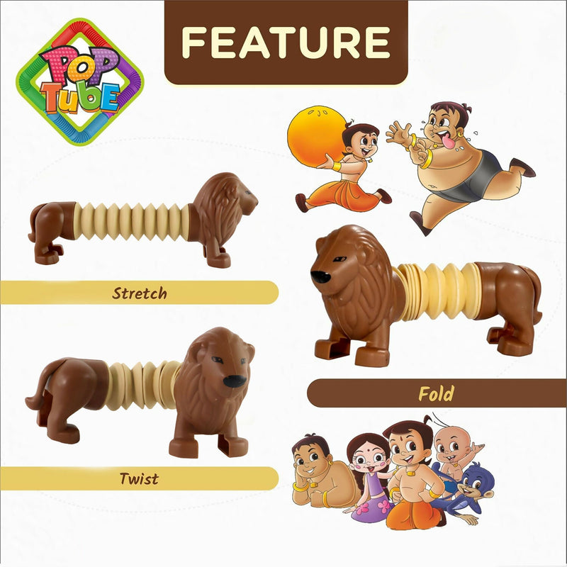 Kids novelty lion spring toy designed as a stress relief fidget