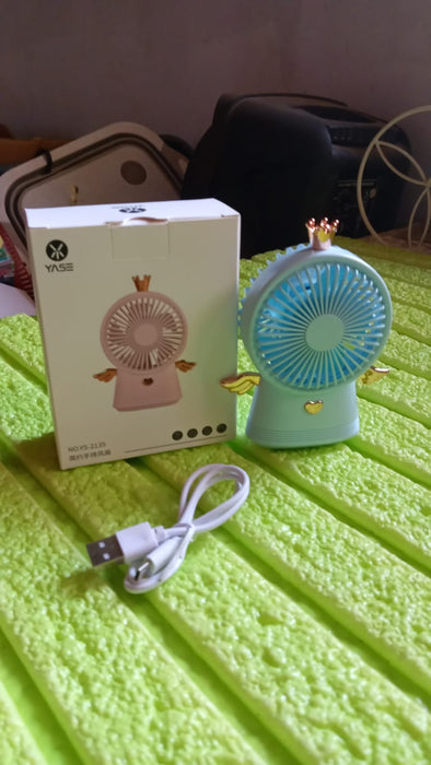Cute Electric Mini Handheld Fan, Portable USB Rechargeable Mini Fan for Home, Office, Travel and Outdoor Use (1 Pc)