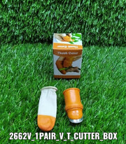 The V Thumb Cutter in its packaging, ready for safe transport and storage.