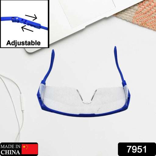 Clear safety goggles designed for wind and dust protection.