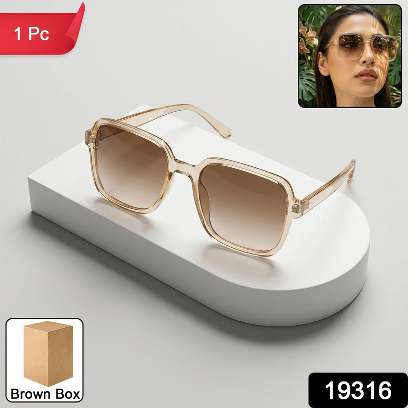 Set of retro sunglasses with gradient tinted lenses