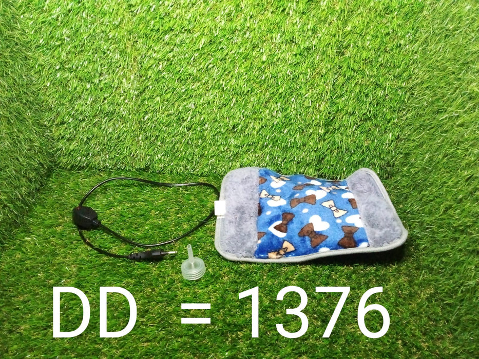 1376 Velvet Electric Water Bag For Instant Pain Relief (Multicolour) 