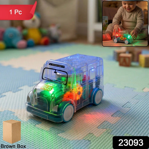 Musical light-up school bus toy for kids