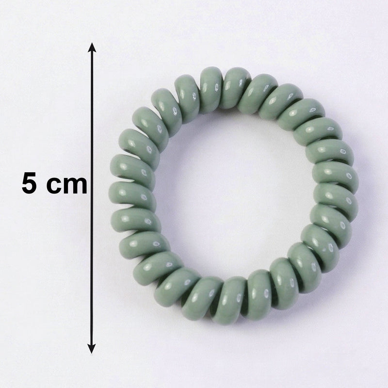 Soft Stretchable Telephone Wire Hair Bands Ð No Crease & Waterproof