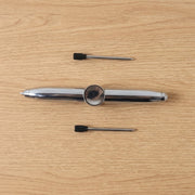 Compact multifunction spinner pen for stress relief and writing