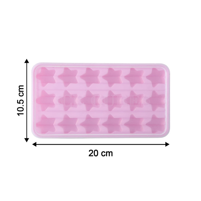 reusable star-shaped ice cube mold for freezer use