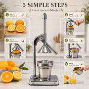 Hand press lemon squeezer with durable build