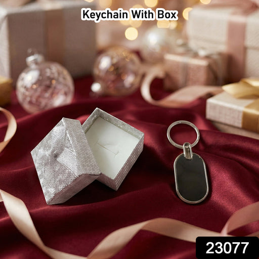 Elegant gift box packaging for premium metal keychain