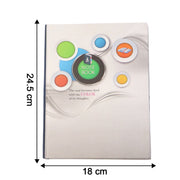 Hardbound diary size shown as 240 by 180 mm for portability