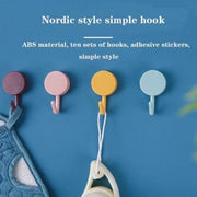 Installation of waterproof adhesive wall hooks on tile surface