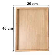 Wooden finish dining and serving tray