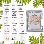 Seed packet showcasing 15 varieties vegetable seeds combo for home gardening