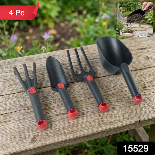 Garden hand tool set for planting, soil loosening, and transplanting