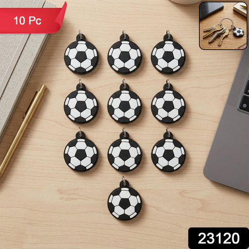 Set of football-themed sports bag charms