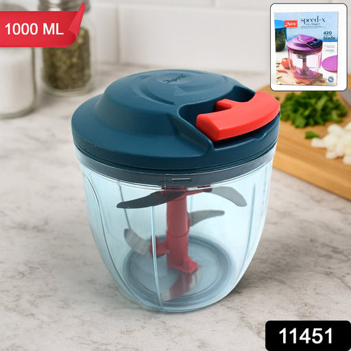 Apex Speed-X manual vegetable chopper showing pull cord mechanism