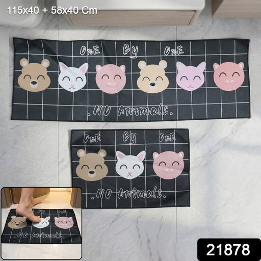 Kitchen floor mat set for home decoration and safety