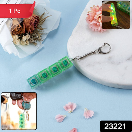 LED light-equipped fidget keychain toy for stress relief