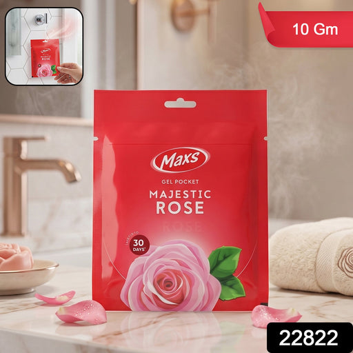 Rose gel air freshener pocket emitting floral fragrance