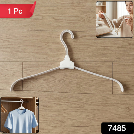 Portable foldable clothes hanger for travel and home organization