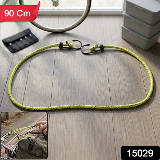 Elastic bungee cord securely tied with strong hooks