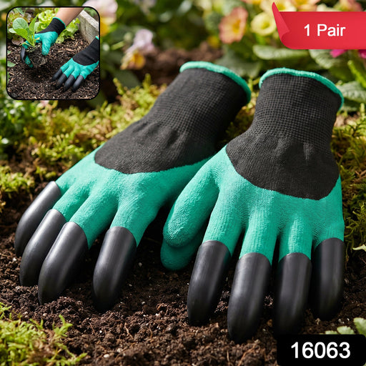 Pack of gardening gloves with claw fingertips for versatile gardening tasks