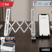 Laptop stand supporting laptops and tablets, foldable design