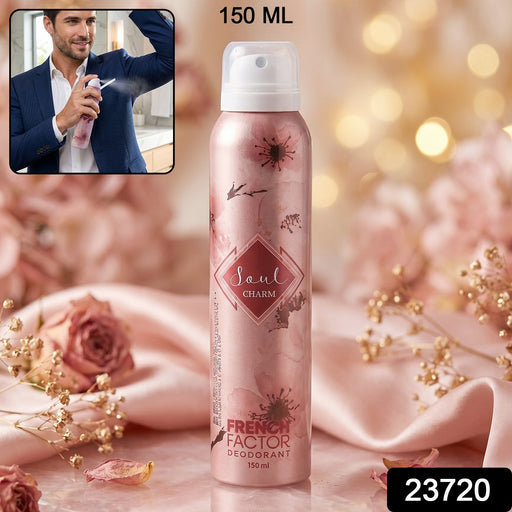 Soul Charm floral deodorant body spray in convenient 150 ML bottle