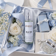 Application of Aloe Vera Body Mist showing cool, refreshing spray