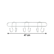 Heavy-duty metal coat and towel hook rack