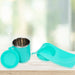 2851 Snacks Tray & Inside Steel Cup 350ml Break Time Tray For Kids & Home Use 